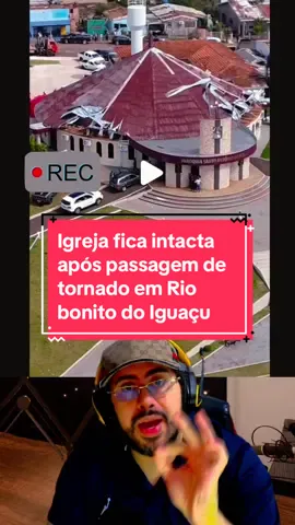 Igreja do Rio bonito do Iguaçu fica intacta após passagem de ciclone tornado. #tornado #riobonitodoiguaçu #ciclone #desastrenatural #noticias 