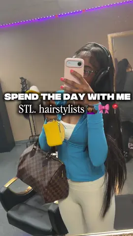 Spend the day with me: STL 📍Hairstylist 🎀💇🏾‍♀️ IG : @ryndiditt #stlhairstylist #hairstylist #relatable #fyp #ponytailtutorial 