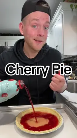 Replying to @Passionkisses Try this Cherry Jucie Pie, only Cherry juice and no cherries 😁 Tastes just like a Cherry Pie without the cherry texture #cherryjuicepie  #cherry #pie #baking #cherrypie No cherries No problem. Truly it’s actually amazing; what juice yall think would be good  Find Recipe 👇 Cherry juice Pie  2 C. Cherry Juice  1 tsp. Vanilla  2 TBS. Lemon Juice  1 C. Sugar  1/4 C. Flour  4 TBS. Butter  Cinnamon  Pie Crust  Pour cherry juice into pie crust, add vanilla and lemon juice; do not stir.  In a bowl mix together the sugar and flour then evenly sprinkle or spoon into the pie crust, DO NOT STIR. Add butter and sprinkle cinnamon over entire pie. DO NOT STIR. Protect the crust.  Bake at 400°f for 30 minutes; reduce heat to 375°f and bake for another 30 minutes. Remove the cherry pie from the oven and let cool for a hour then refrigerate pie till firm and set a hour or two hours should work for this pie recipe.  Slice and serve this Cherry-less Cherry Pie.