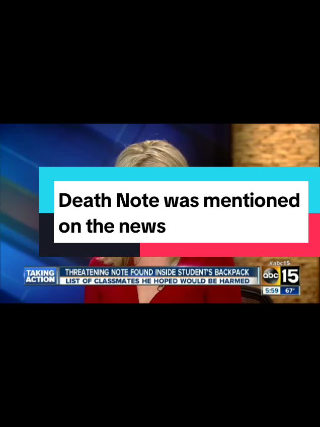 Death Note was mentioned on the news 😲  I had to repost this because the other video would not let me edit changes to the last one!!!😭 #animetiktok #animetok #anime #deathnote #animefyp #fyp 