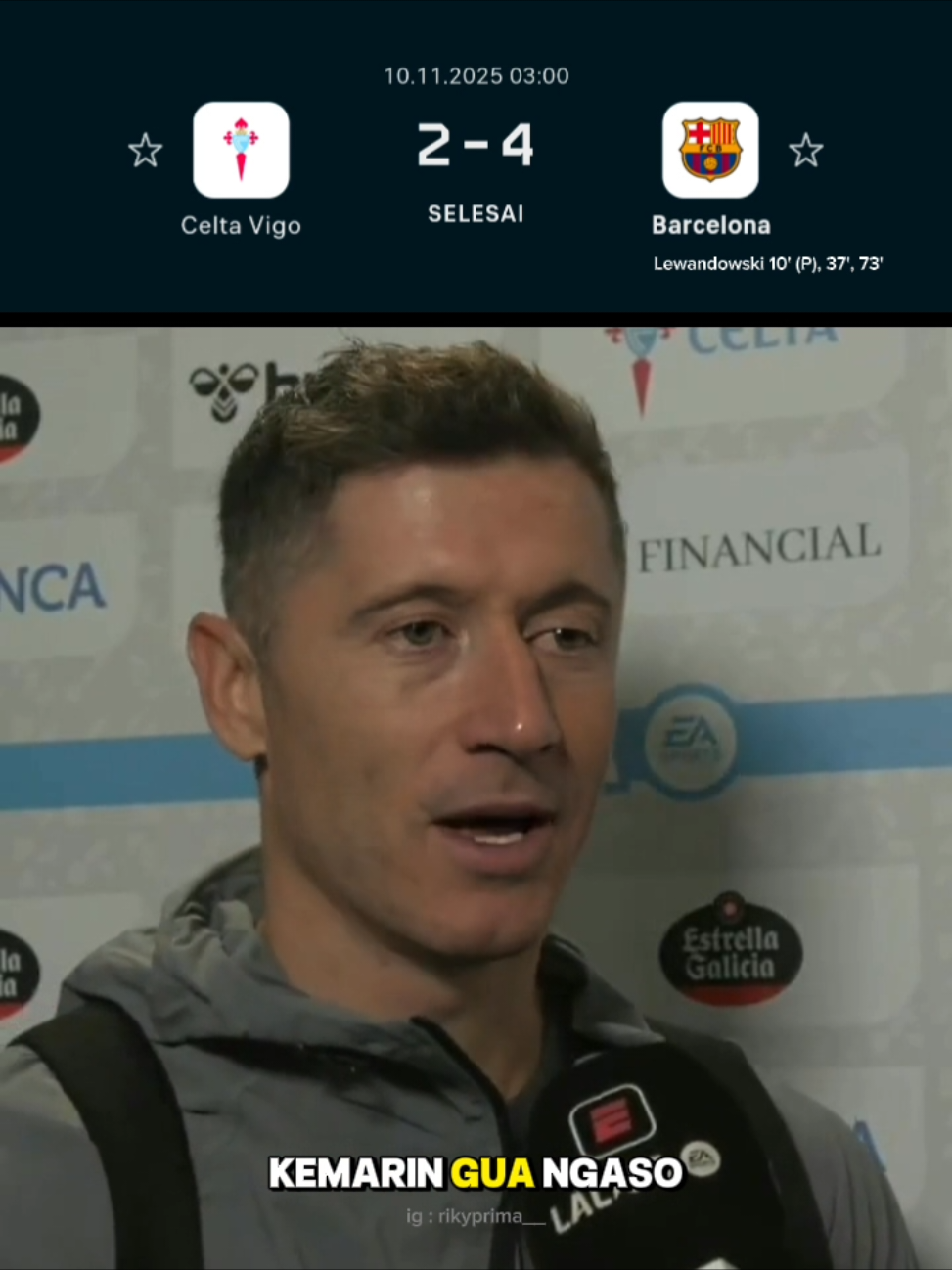 Kasih tau bang lewandowski siapa elu #lewandowski #barcelona #laliga #laligahighlights #viscabarca 