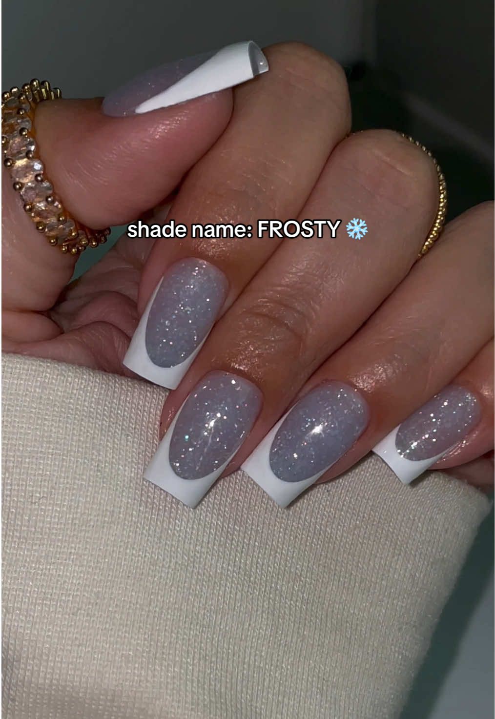 shade name: frosty ❄️ #fypシ #nails #nailtech 