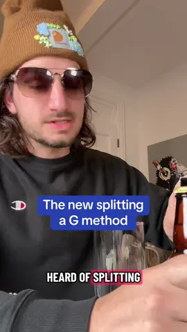 The new splitting  a G method #drinkwithme #drinkstok #drinkertok #drinkwithus #speedrun 
