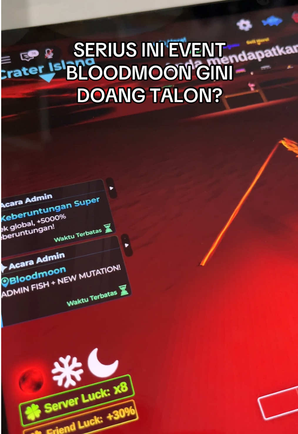 mending event blood moon nya 5 menit gasih? #robloxfyp #fishit 