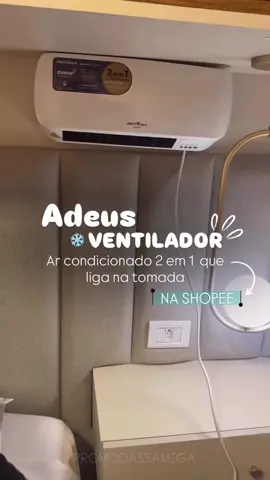 Ideal pra quarto, escritório ou qualquer cantinho 🏠❄️ #ArCondicionadoPortatil #MiniArCondicionado #Climatizador #ShopeeAchadinhos #CasaFresca