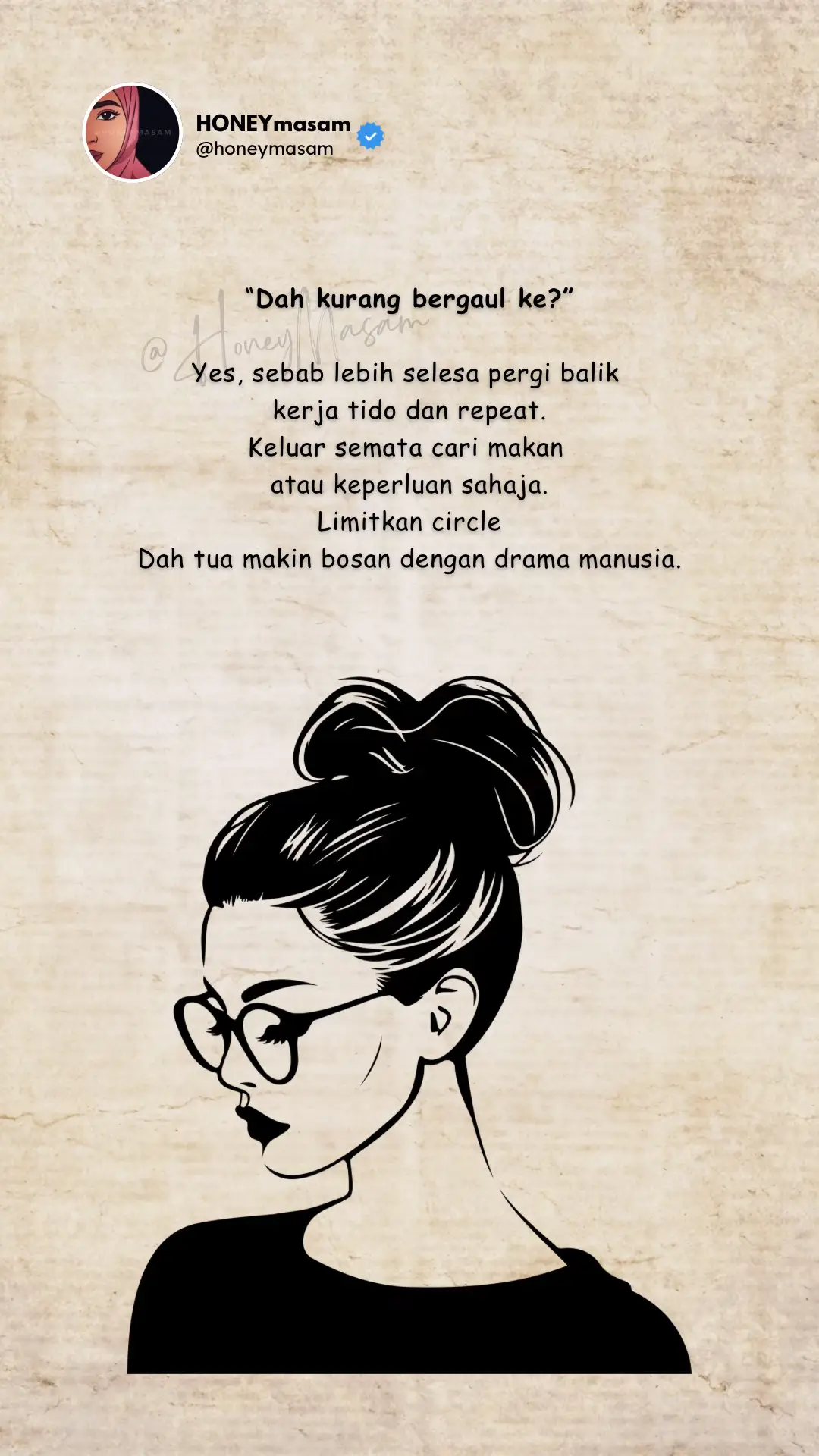 #sekadarperkongsian #honeymasam #kehidupan #quotestory #fyp 