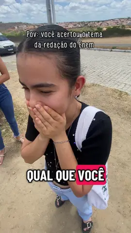 Dessa vez minha boca profetizou o tema da redação e acertei ksks