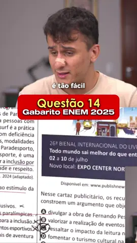 Essa questão não é tão fácil - ENEM 2025 #Questãoenem #enem #enem205