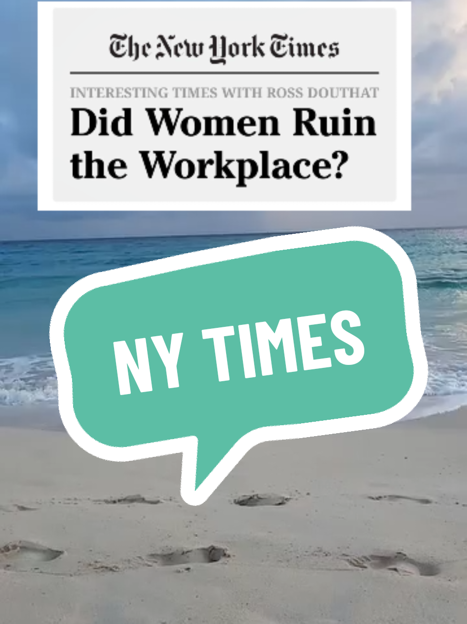 Oh, New York Times… imagine looking at centuries of sexism, pay gaps, harassment, and burnout  and deciding women ruined the workplace. We simply started asking for safety, pay equity, respect, and boundaries and apparently that was too much to handle. Funny how when men dominate an environment, it’s called leadership culture, but when women show up with standards, it’s called ruin. @newyorktimes #Feminism  #WorkplaceEquality #NYTfail #ModernMisogyny 