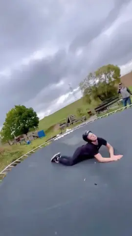 Trampoline failure😅#prank #fyp #funny #unlucky #falldown