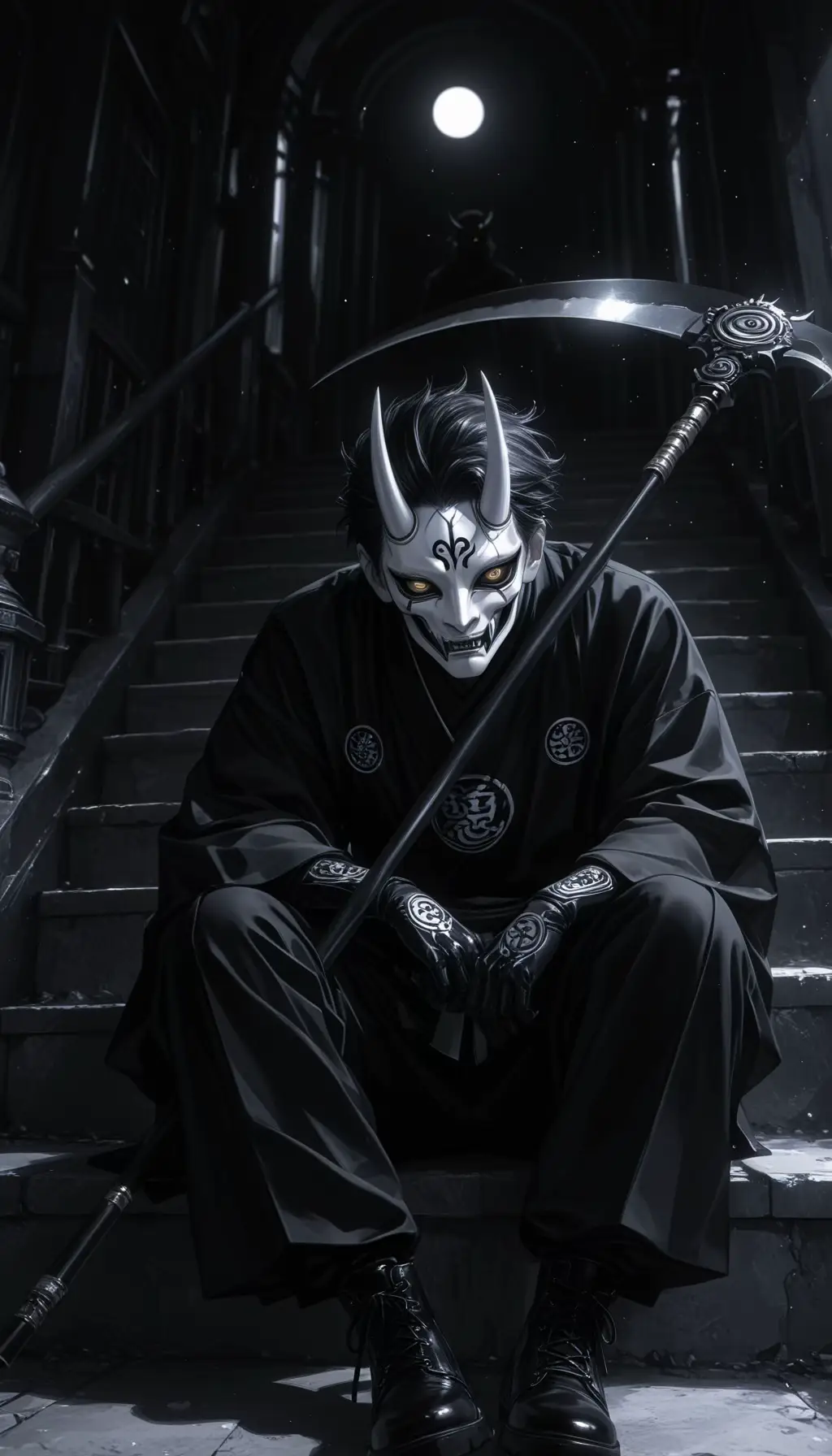 👹👦🏻 I made a male version.#aiイラスト #壁紙 #aiart #ロック画面 