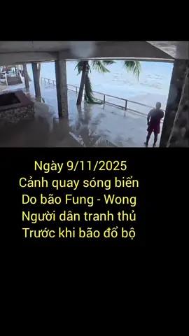 Người dân Philippines tranh thủ ghi lại những khoảnh khắc sóng Thần từ siêu bão Fung wong, trước khi đổ bộ vào đất liền #daivu✅ #tiktokviral #baophuonghoang #philippines 