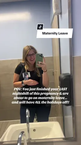 I can’t even tell you how excited I am!!! #baby5 #maternityleave #pregnantlife #nursesoftiktok #momlife 