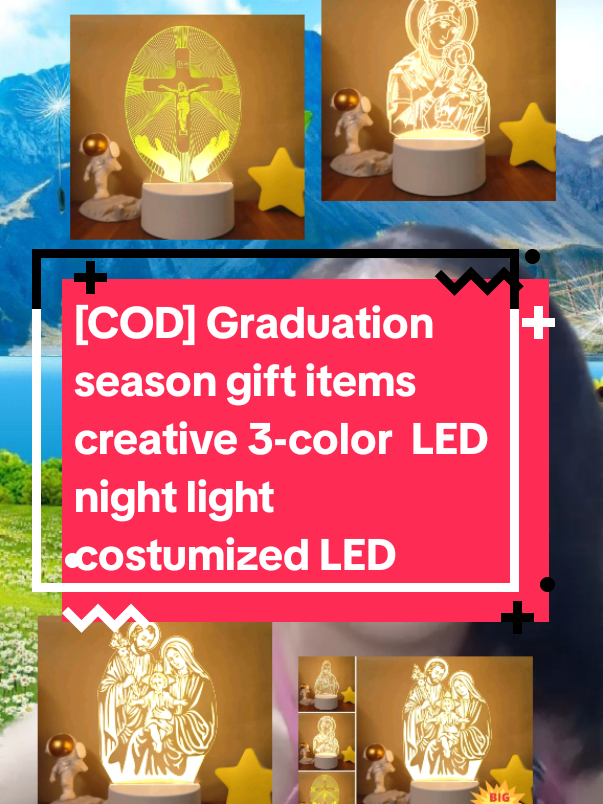 [COD] Graduation season gift items creative 3-color  LED night light costumized LED lamp #graduation #gift #ledlamp #fypspotted #affiliatemarketing 