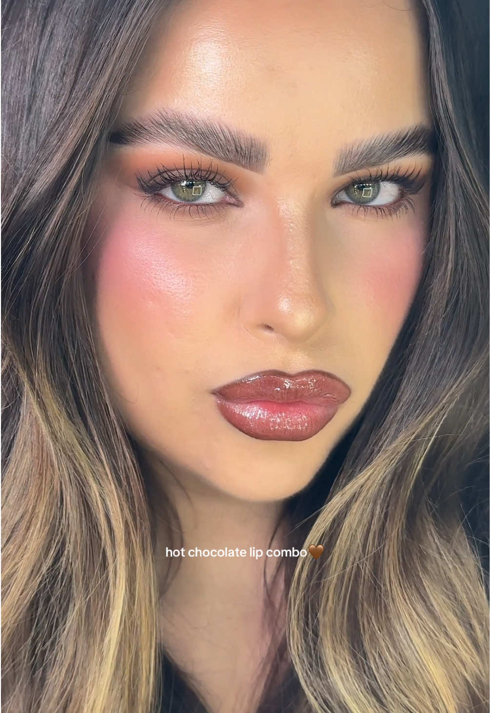 the perfect brown lip combo 🤎 using @Morphe Cosmetics lip liner in trendsetter + @Rare Beauty positive light lip gloss in blaze #lipcombo #lipcombotutorial #brownlipcombo #makeuptutorial #makeupinspo 