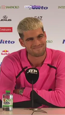 🥰 Journalist wants a love match with #CarlosAlcaraz  #ATPtour #atpfinals #tennis #atp 