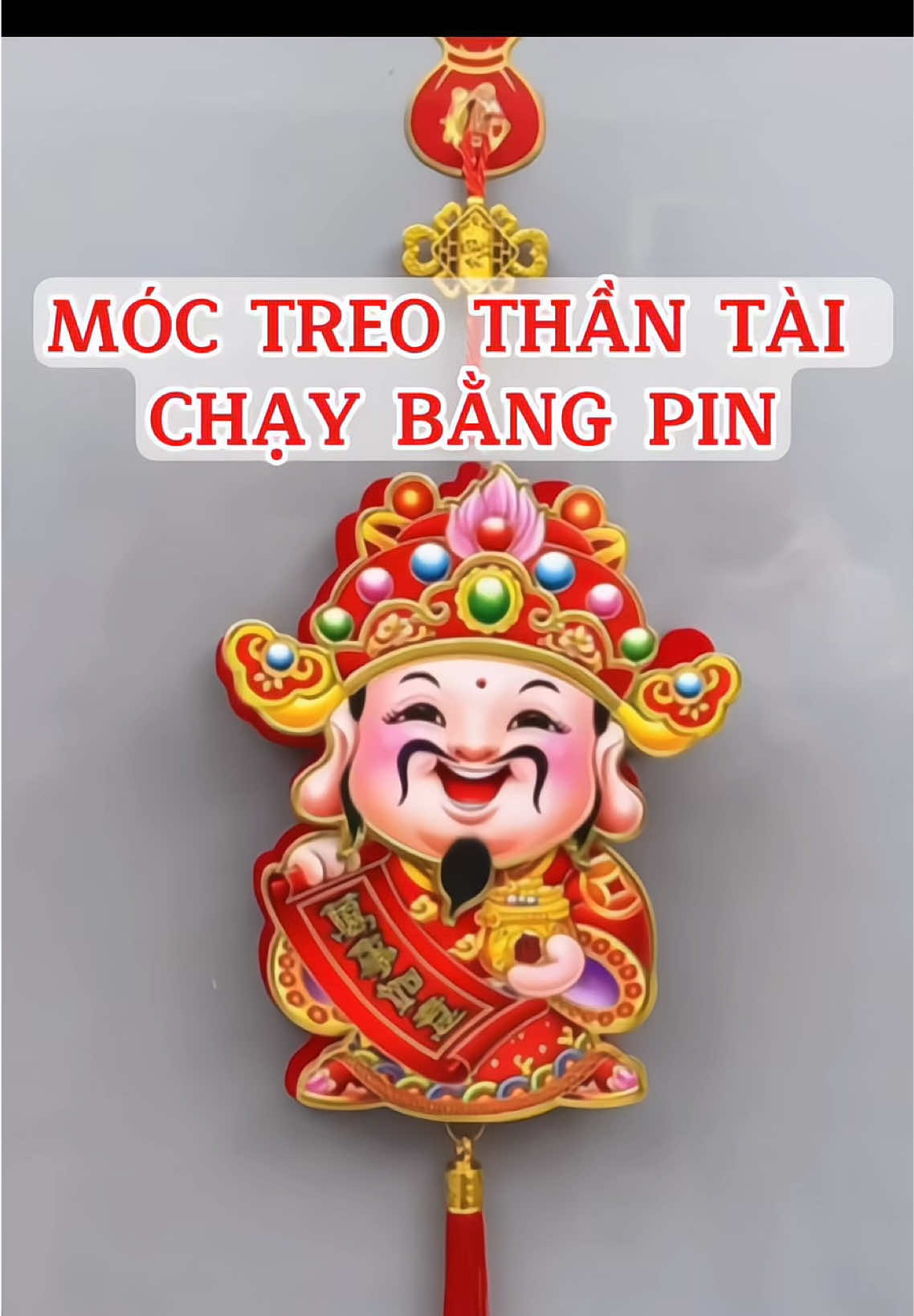 Móc Treo Thần Tài May Mắn Lắc Lư Trang Trí Tết Chạy Bằng Pin, Đồ Trang Trí Nhà Năm 2026. #phụkiệntết #trangtri #meothantai #têt2026 #decortet