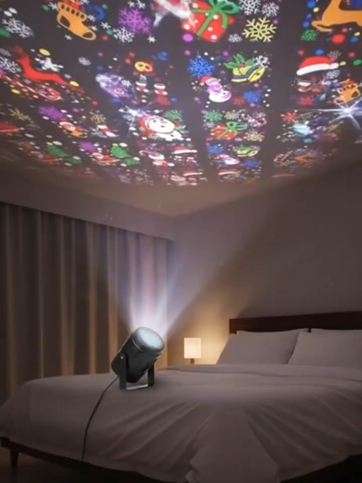 🎅✨ Bring the magic of Christmas into your home! Light up your room with our USB Christmas projector lamp featuring 16 enchanting patterns 🎄💫#fyp #fyppppppppppppppppppppppp #ToyTok #ChristmasDecor