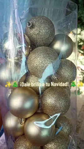 Kit de 30 esferas #EsferasDoradas #BrillaConEstilo #DecoraciónNavideña #Navidad2025 