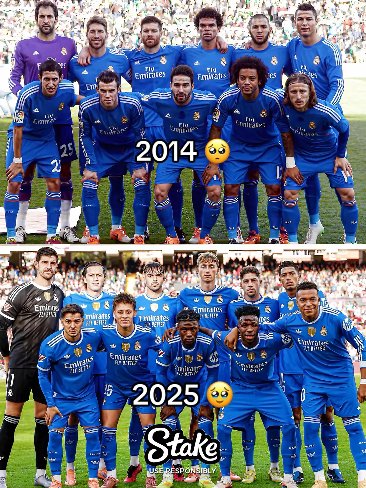 🔵🤍 **THE BLUE SHIRT — MEMORIES REBORN.** 💙✨ The iconic color returns, and with it… the emotions of a golden era. 🥹👑 From **Ronaldo, Benzema, Modrić, Marcelo** and the legends who built Madrid’s legacy — to **Mbappé, Vini, Bellingham, Camavinga** carrying that same fire today. 🔥⚡️ Different generation, same badge, same pride, same hunger to win it all. 💫 The shirt may be blue — but the heart beats pure white. 🤍 **Real Madrid — where history never fades, it evolves.** 👑⚽️ #realmadrid #laliga #ronaldo #mbappe #football 