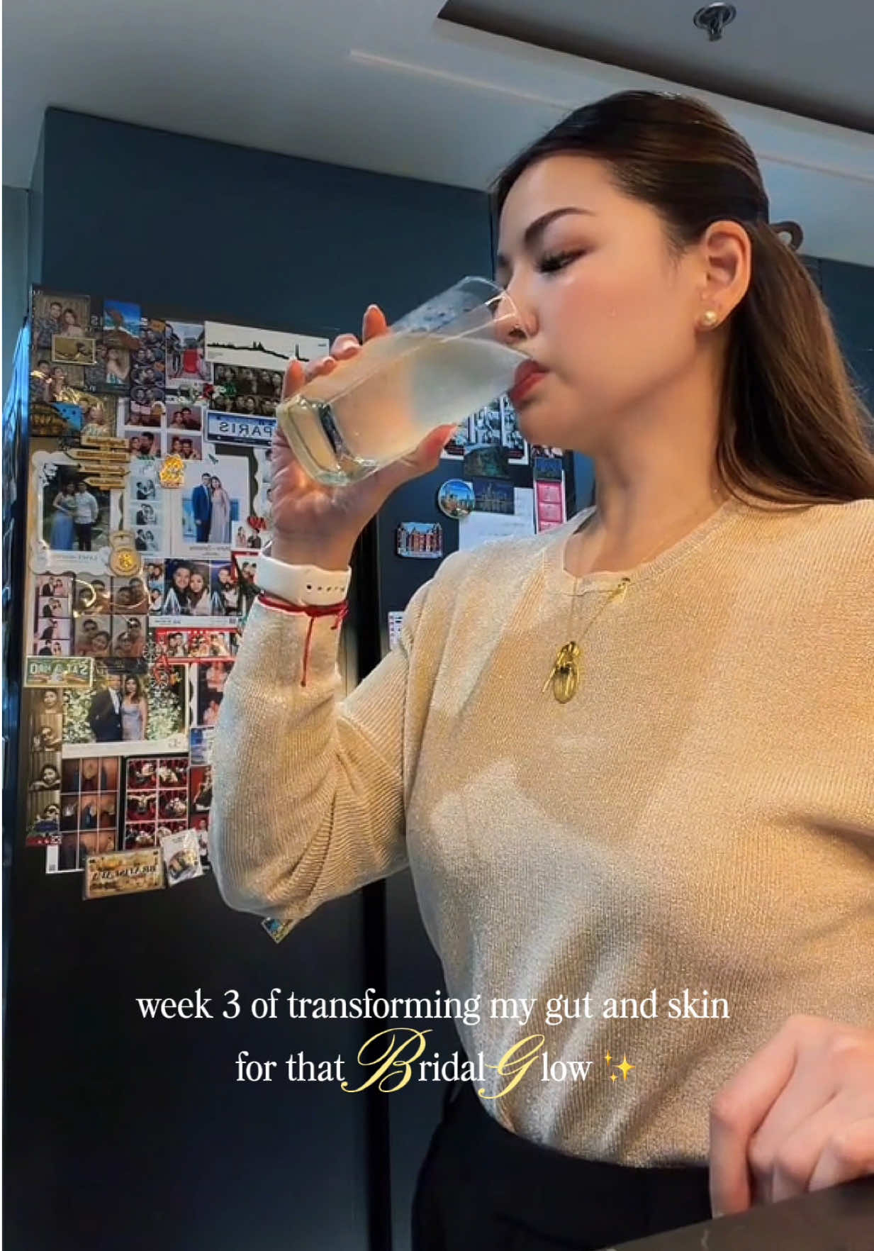 A little consistency goes a long way 🌷 Been sticking to my fiber + collagen drink every day, and it’s become such a nice part of my daily routine 🌸 With @BestShapeACV capsules and their Go N’ Glow fiber and collagen drink, I’m feeling lighter, more energized, and my skin’s been loving it too 🤍👰🏻‍♀️💫  #AppleCiderVinegar #WellnessRoutine #HealthyHabits #SelfCareJourney