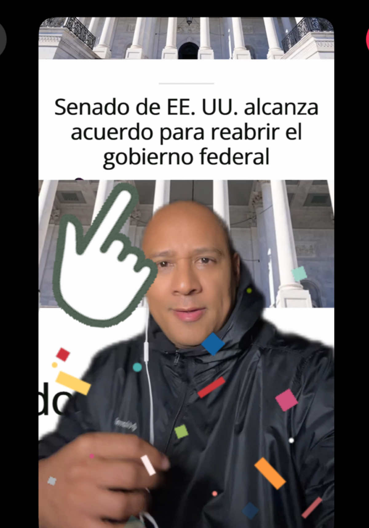 #greenscreen Wao que felicidad. Se llegó a un acuerdo para reabrir el gobierno en Los Estados Unidos. Aquí los detalles. #acuerdoparareabrirelgobierno #estadosunidosreabreelgobierno#quefelicidad #sellegoaunacuerdoparareabrirelhobierno