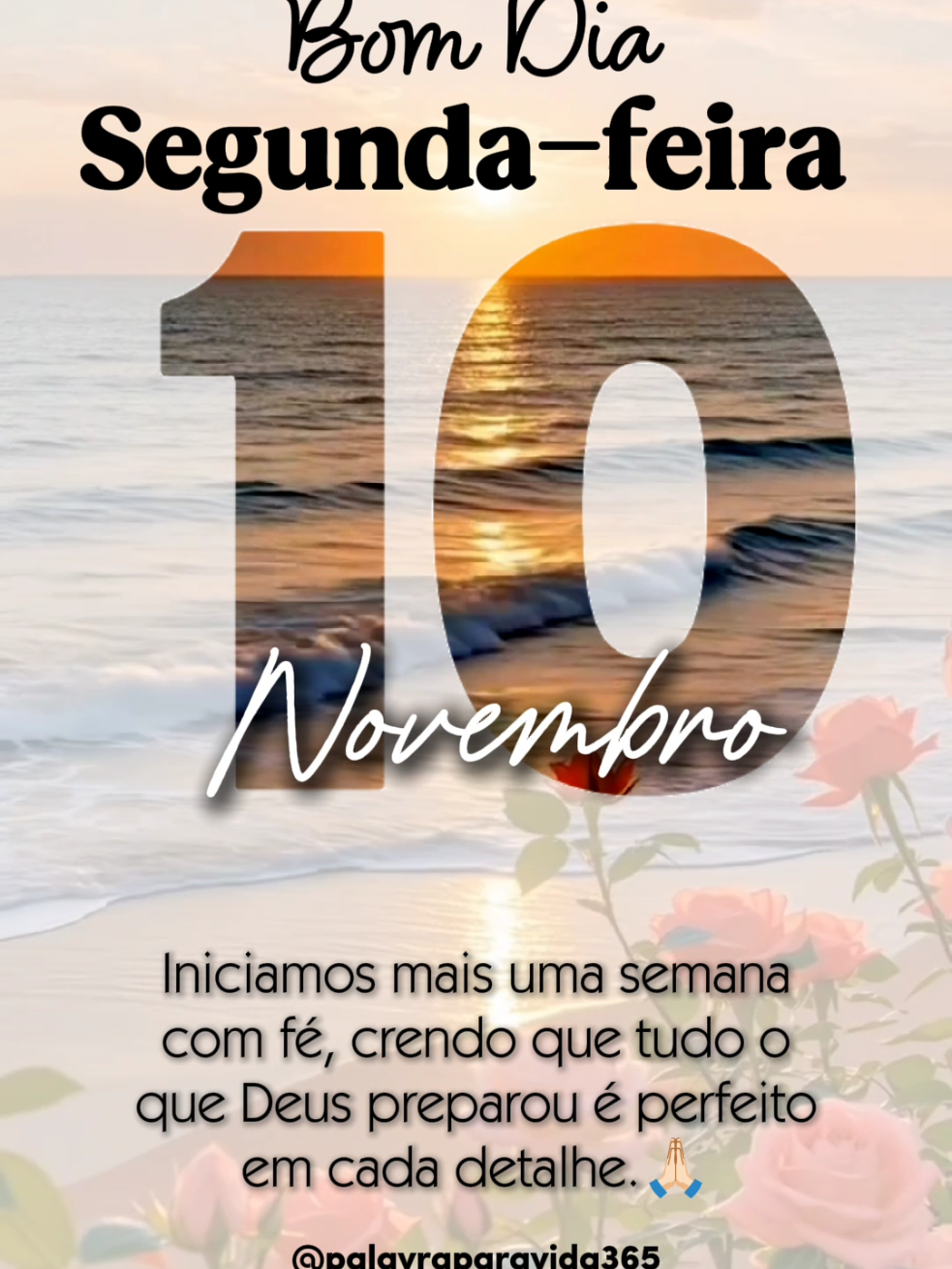 Bom dia segunda 10 de Novembro  SIGA, CURTA, COMPARTILHE ✨  Que Deus abençoe nosso dia 🙏🏻 #bomdia #deus_no_controle #frasesmotivadoras #reflexao #CapCut 