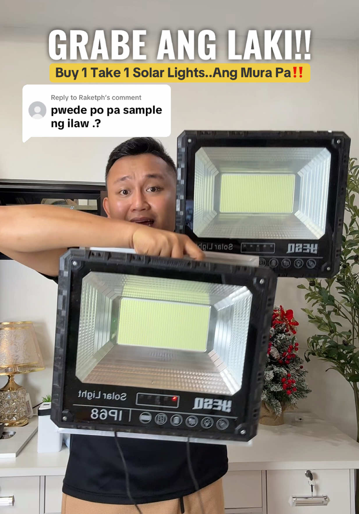 Replying to @Raketph Sobrang Liwanag at Sobrang laki ng Buy 1 take 1 50,000watts Solar Lights! #solarlights #buy1take1 #solarlight #buy1take1solarlight #solar 