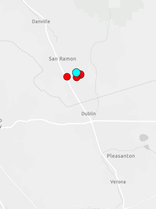 Did you feel them? A magnitude 3.8 earthquake struck near San Ramon, California, in the East Bay, Sunday morning. According to USGS data, several more earthquakes struck the area minutes later.  #earthquake #usgs #sanramon #quake #abc7news