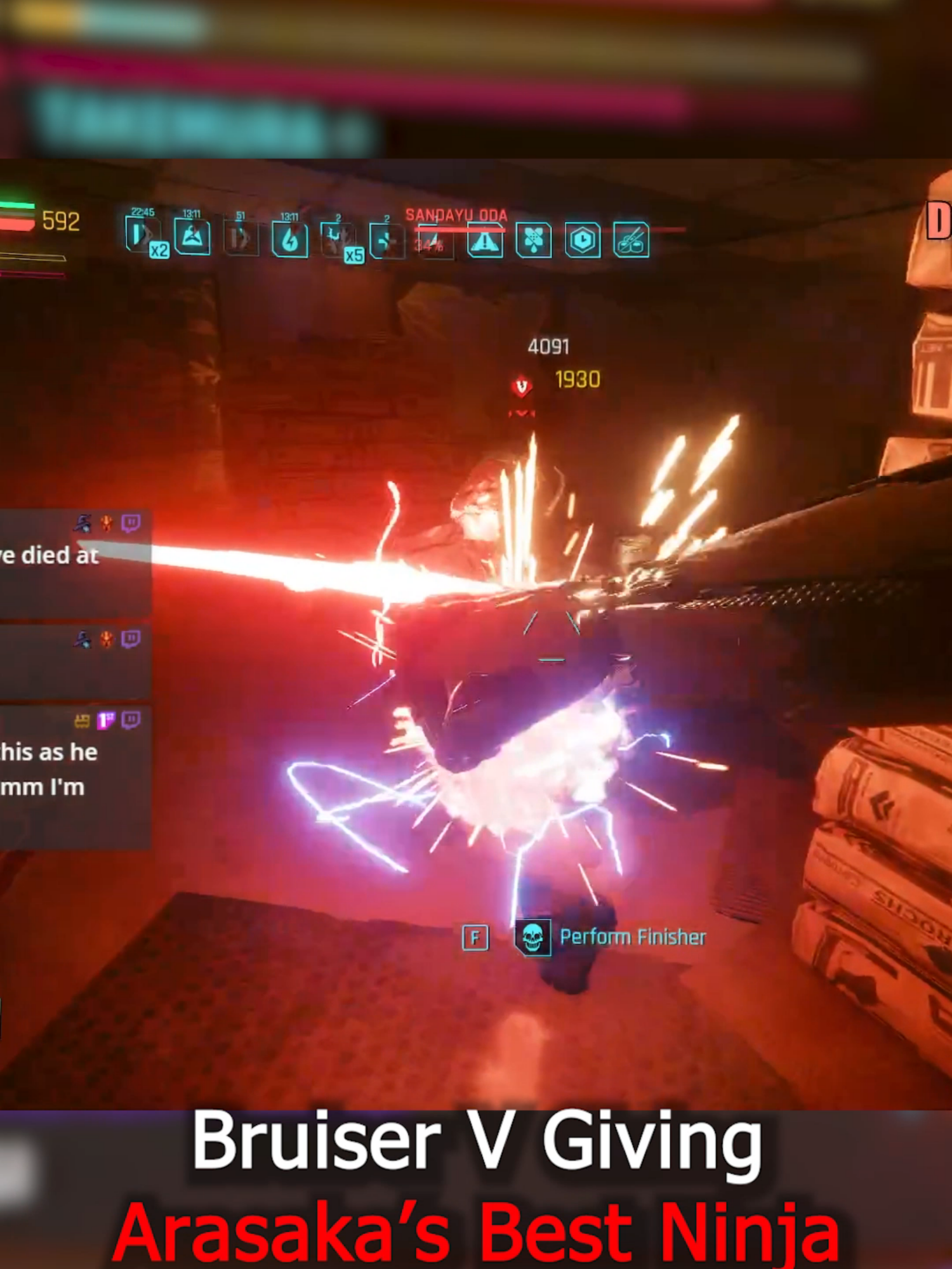 Bruiser V gives Oda a Smacking to remember! #gaming #cyberpunk2077 #livestream