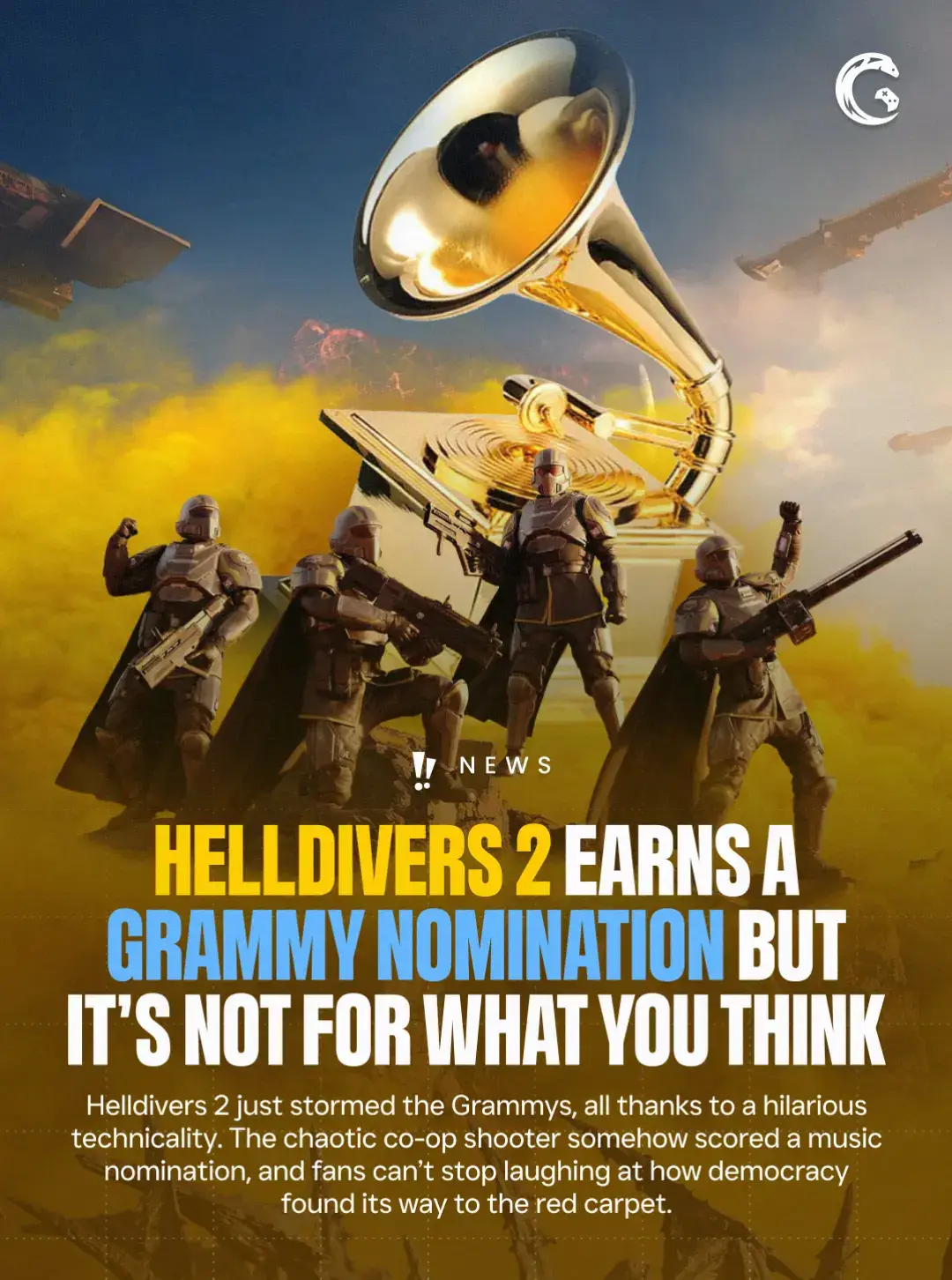 🎶 Believe it or not, Helldivers 2 just scored a Grammy nomination, and no, it’s not for “Best Soundtrack to Blow Up Bugs.” Thanks to a perfectly timed technicality, the explosive co-op shooter has found its way into music’s biggest night! Here’s the twist: while Helldivers 2 launched before the Grammy eligibility period, Arrowhead Game Studios and composer Wilbert Roget II officially dropped the game’s soundtrack on September 20, 2024 — right inside the qualifying window for the 68th Grammy Awards (covering August 31, 2024 to August 30, 2025). That clever timing made the game eligible for a nomination under “Best Score Soundtrack for Video Games and Other Interactive Media.” Now, the galaxy’s loudest democracy is heading to the red carpet — and fans are loving every second of it. 😂 . . . . . #Helldivers2 #GrammyAwards #GamingNews #PlayStation #ArrowheadStudios #WilbertRogetII #DemocracySpreads #gaming #gamingcommunity #GameEels