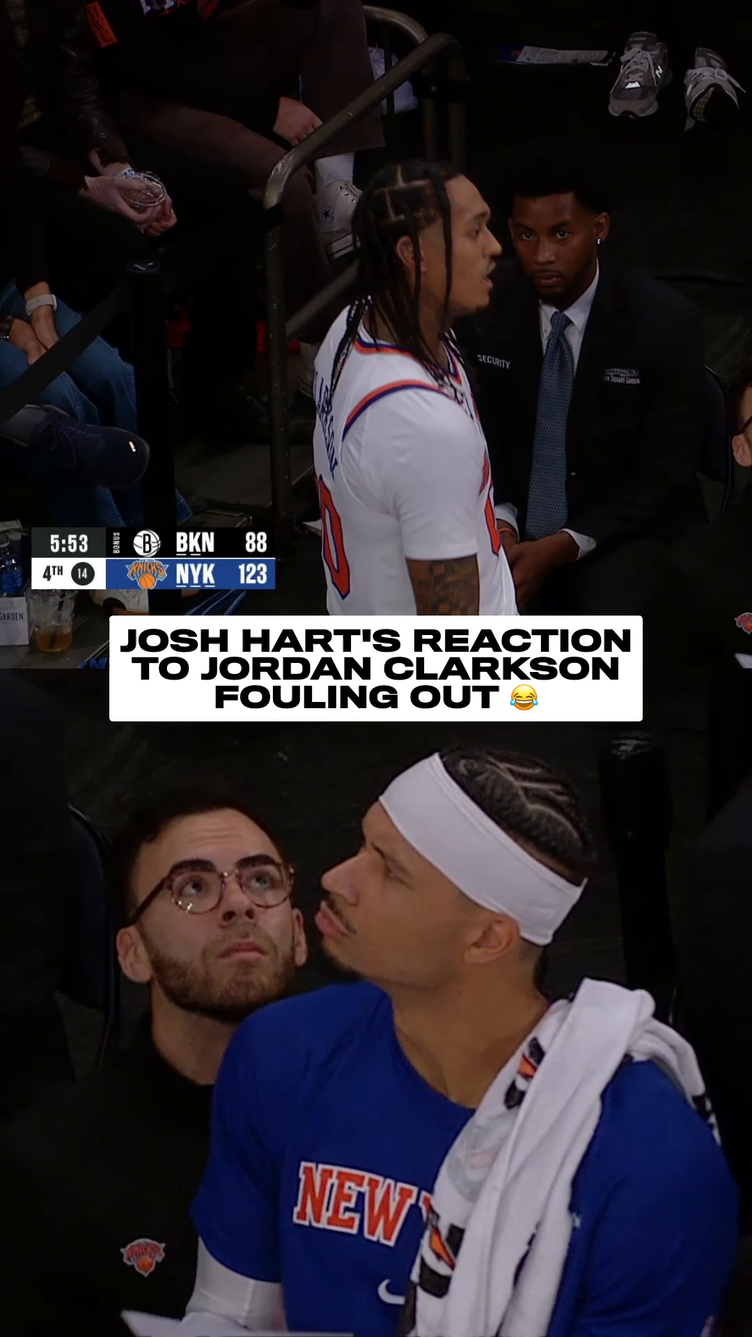 Pure comedy 😭 #NBA #joshhart #jordanclarkson