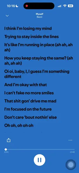 Bazzi - Myself 🔥🔥🔥 #bazzi #myselfbazzi #lyrics #song #fyp 