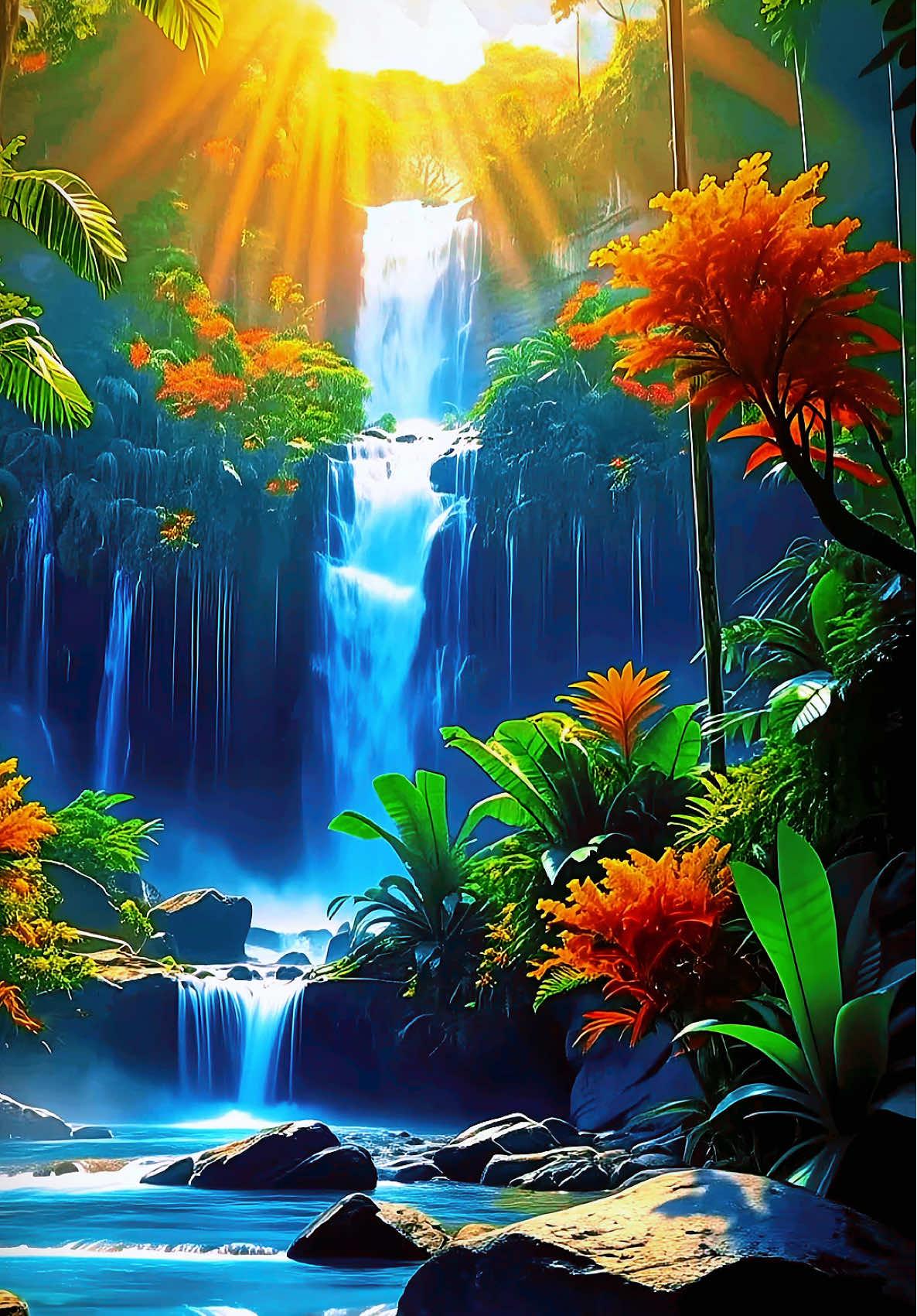 4K Live Wallpaper | Rainforest Waterfalls Cliffs & Jungle Lagoon 🏝️🌺🌊🌴🐟 💠 4K Live Wallpaper | Rainforest Waterfalls Cliffs & Jungle Lagoon Rainforest waterfalls, tropical cliffs, and a crystal jungle lagoon awaken beneath emerald light — a hidden paradise where nature’s calm meets cinematic serenity. Golden mist drifts between the trees as water cascades from moss-covered stone, each droplet shimmering in hues of turquoise and jade. Deep within the tropical rainforest, sunlight filters through layers of green, painting the cliffs in gentle gold. The air hums with timeless stillness — a fantasy landscape carved by wind, water, and ancient breath. This cinematic 4K live wallpaper captures the spirit of tropical tranquility — a rainforest symphony of waterfalls, cliffs, and hidden lagoons, crafted to bring peace, clarity, and untamed beauty into your space 💕 ©️ Copyright — All content materials, including video, text, and descriptions, are property of AI Canvas Team. #wallpapers #livewallpaper #waterfalls #jungle #lagoon 