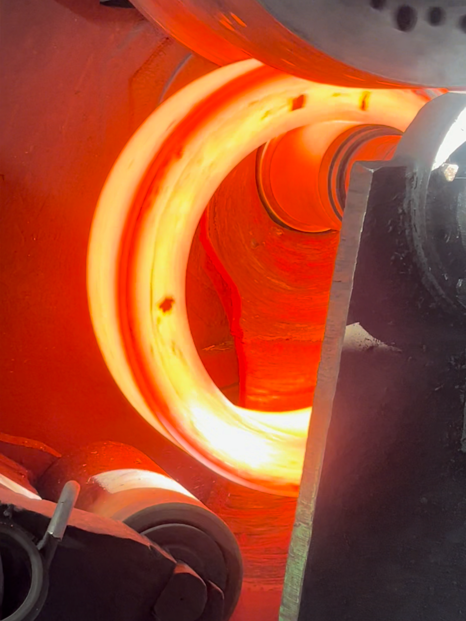 Inside the factory the whole process of roilling a bearing steel billet  #process #machine #forging