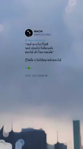 😊🍀#รักตัวเองให้มากๆนะ #wachiemo #เธรด #เธรดเศร้า #ความรัก 