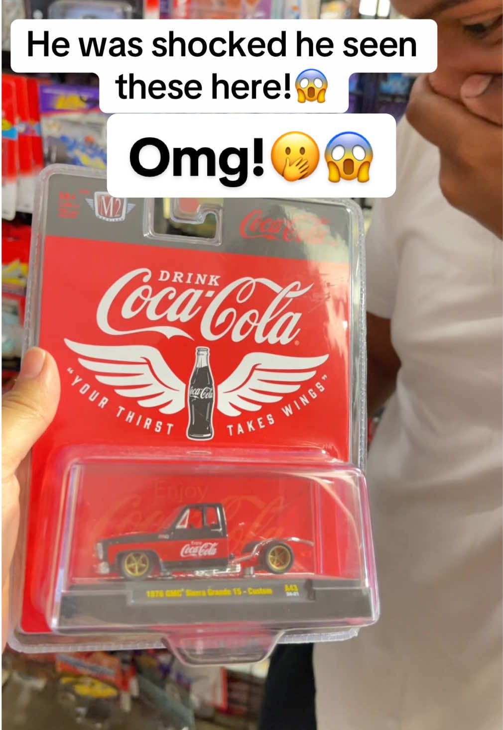 His new favorite store!🤗 We saw so many nice and rare ones he did buy the Christmas Coca-Cola truck!🎄#collection #m2machines #559 #viral #diecast 