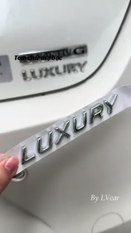Tem chữ mạ bạc trang trí ạ #temdanxe #luxury #temdanoto 