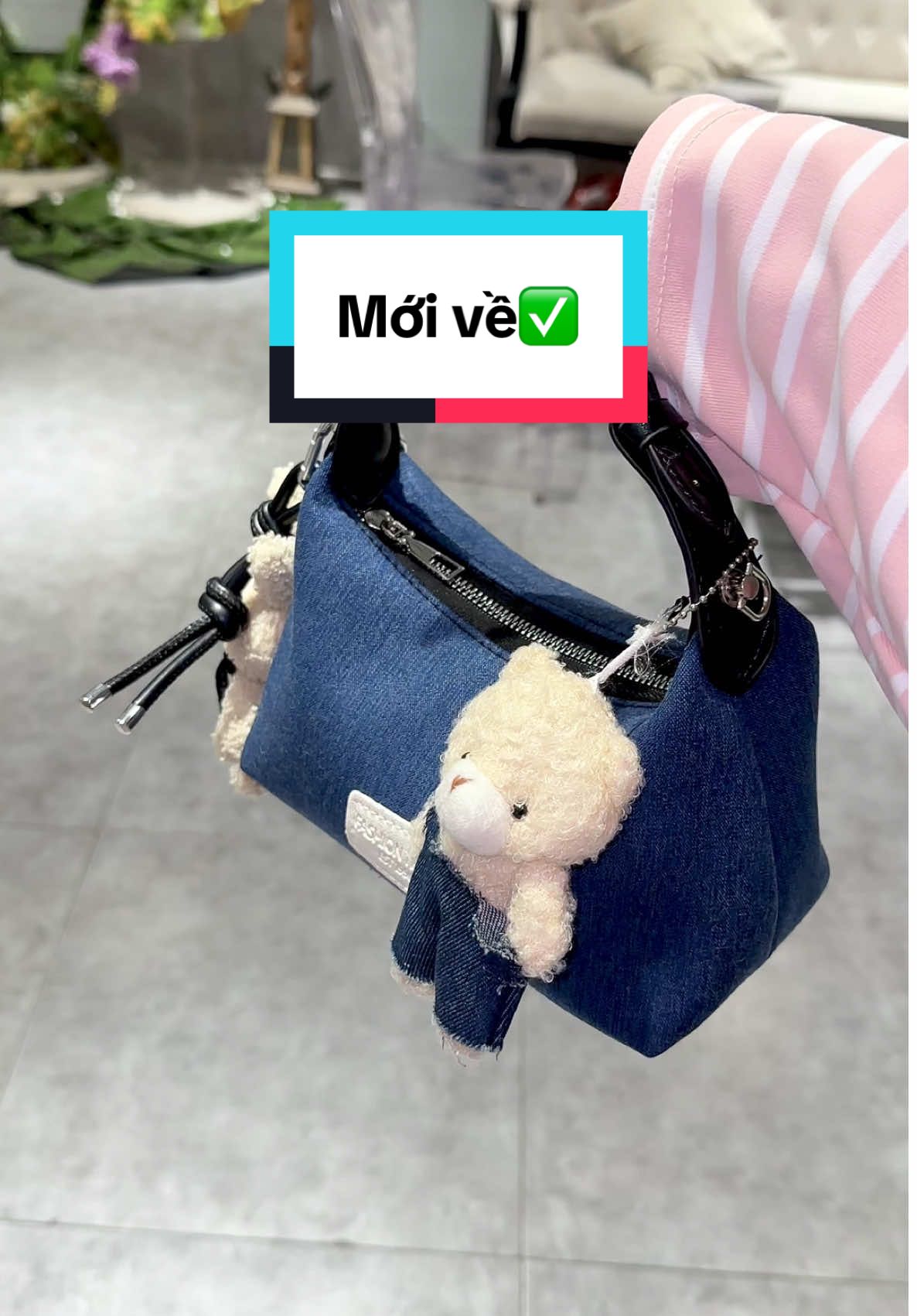 Túi vải bò jean mớii về + tặng gấuu giá mở bán 5deal đầu 9x 🐠🐠 #tuideocheo #tuixinh #videotrending #mienphivanchuyen 