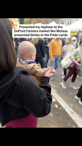 I told him all the produce would be his one day & he wiggled his legs in response  #dupontfarmermarket #auntielife 
