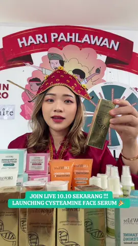 Yuk join live aku sekarang! Ada produk serba 10 ribu dan launching Cysteamine Face Serum, serbuuuuuu 🌟 #promomakan1111 #cysteamine #drwhite #livetiktok #live 