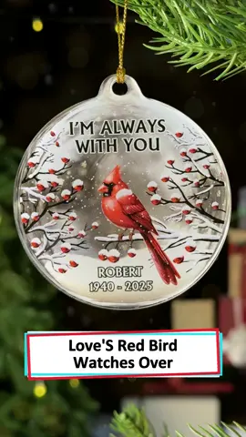 Snowy scene and bright cardinal make every Christmas feel close to him 🎄 #wanderprints #personalized #gifts #Christmas #giftforgrandma