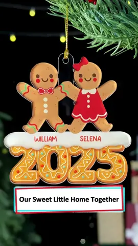 My husband surprised me with this ornament, our names and characters on the tree 🎄 #wanderprints #personalized #gifts #Christmas #giftforfamily