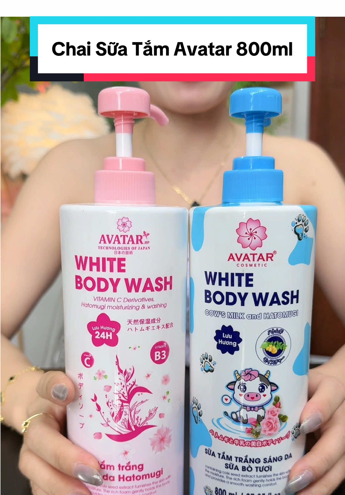 {Bán Chạy} Chai Sữa Tắm Avatar 800ml Hatomugi & Sữa Bò Tươi Dưỡng Trắng, Mịn Da #suatam #suatamtrangda #suatamavatar #cindythuyttichcuc #viral 