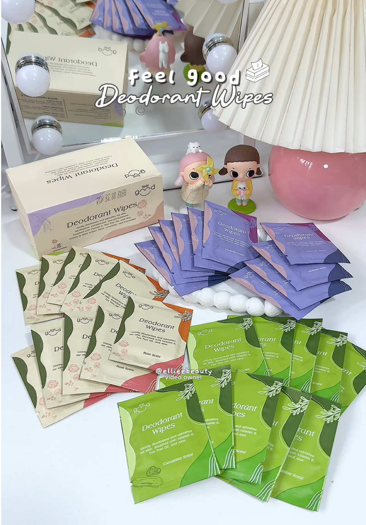 Feel Good Deodorant Body Wipes | Alcohol-free, Paraben-free, pH Balanced, For All Skin Types, With Aloe Vera and Vitamin E. I love it so much! 🥹😍 a must have lalo na if you are pawisin like me super nakakarefresh and nakakawala ng amoy ofc! 🥰 #deodorantwipes #bodywipes #feelgoodwipes #wipes #deodorant 