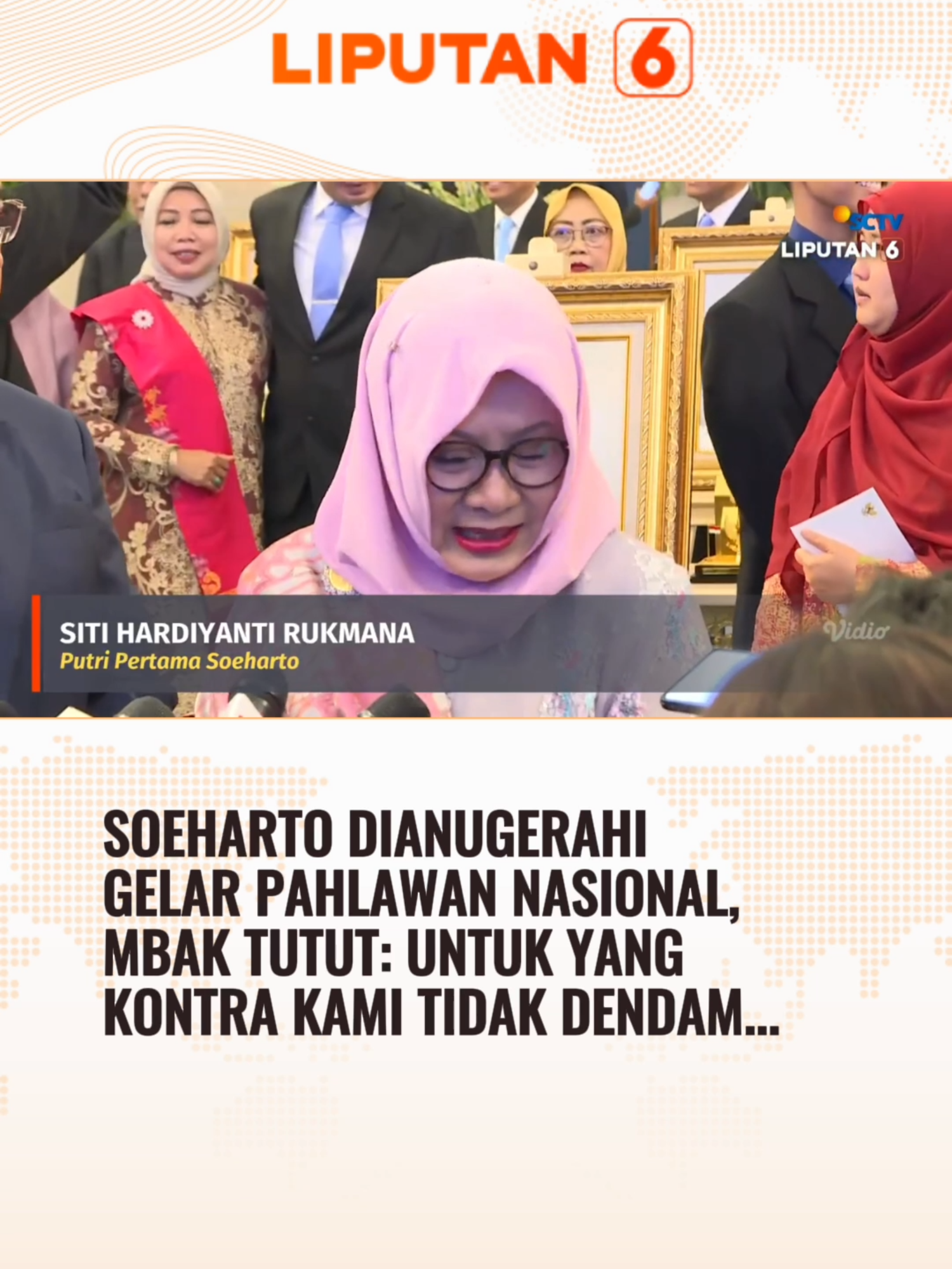 Presiden kedua RI Soeharto diberi gelar pahlawan nasional tepat pada Hari Pahlawan 10 November 2025. Gelar pahlawan ini diberikan setelah lebih dari satu dekade nama Soeharto pertama kali diusulkan. #newssctv #liputan6sctv #liputan6 #soeharto #pahlawannasional #keluargacendana #beritatiktok #fypage #foryourpages #longervideos #foryourinformation #viralvideo #fyp #videoviral