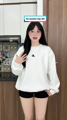 Áo sưeater này mặc đôi xinh lắm lun #aosweater #aoni #aosweaterdoi #xuhuong #cogaimattit hi