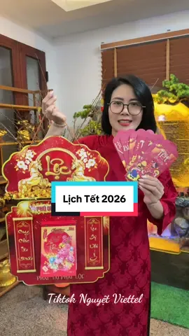 Lịch Tết 2026 #xuhuong #tiktokshop #nguyetviettel #lichtet #lịch 