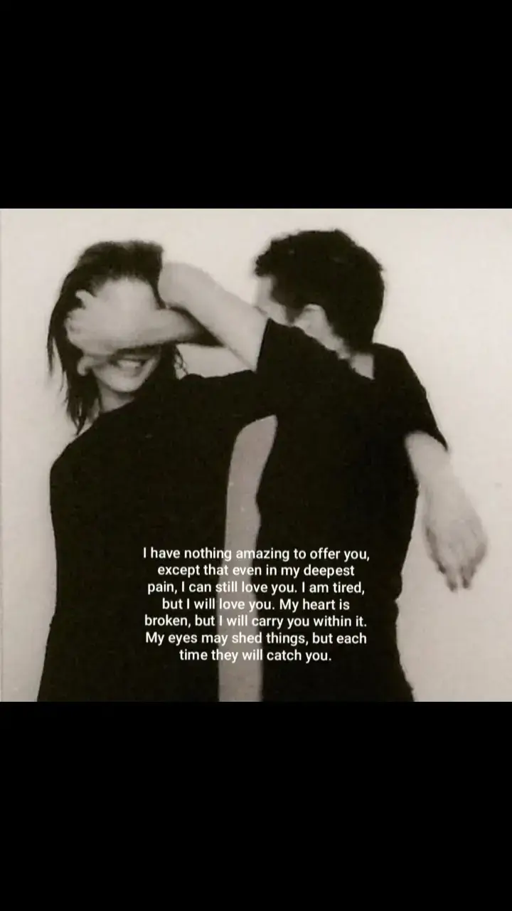 ليس لدي أشياء مذهلة أقدمها لك غير أنني بكامل ألمي لا أزال أستطيع أن أحبك و أنني متعب ولكن سأحبك وقلبي متهالك لكنني سأحملك فيه وعيوني تسقط منها الأشياء لكنها في كل مرة ستمسك بك  #السليت #تصميمي🎬 #مالي_خلق_احط_هاشتاقات #احبكم #صعدوني_اكسبلورر 