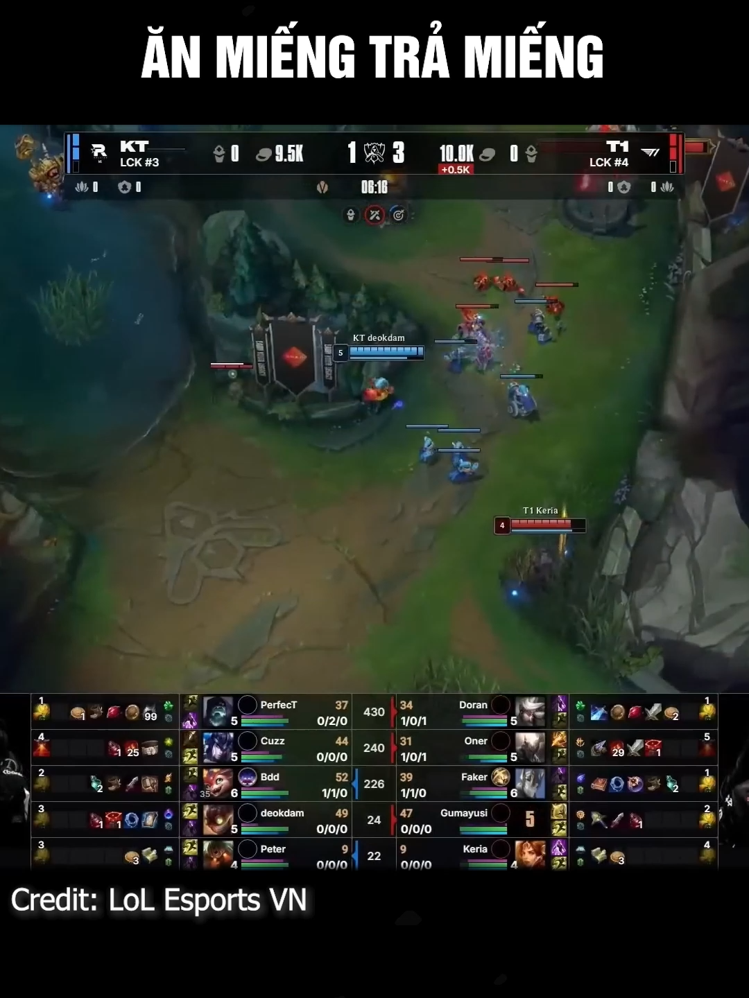 Ăn miếng trả miếng cực căng giữa T1 & KT